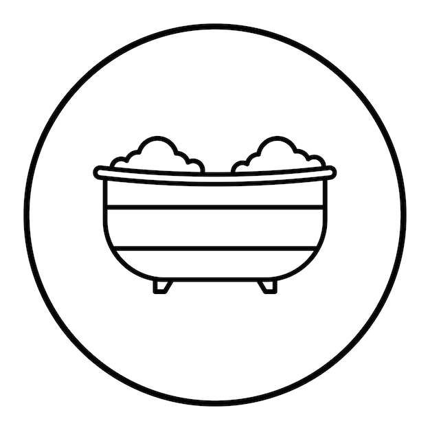 El icono vectorial de la bañera se puede usar para el conjunto de iconos de bebés