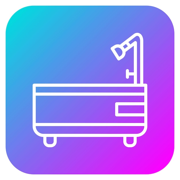 El icono vectorial de la bañera se puede usar para el conjunto de iconos interiores