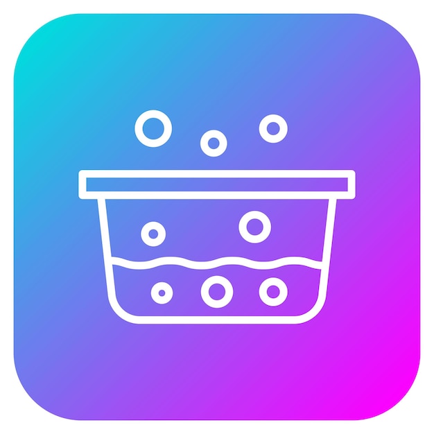 El icono vectorial de la bañera de surf se puede usar para el conjunto de iconos interiores