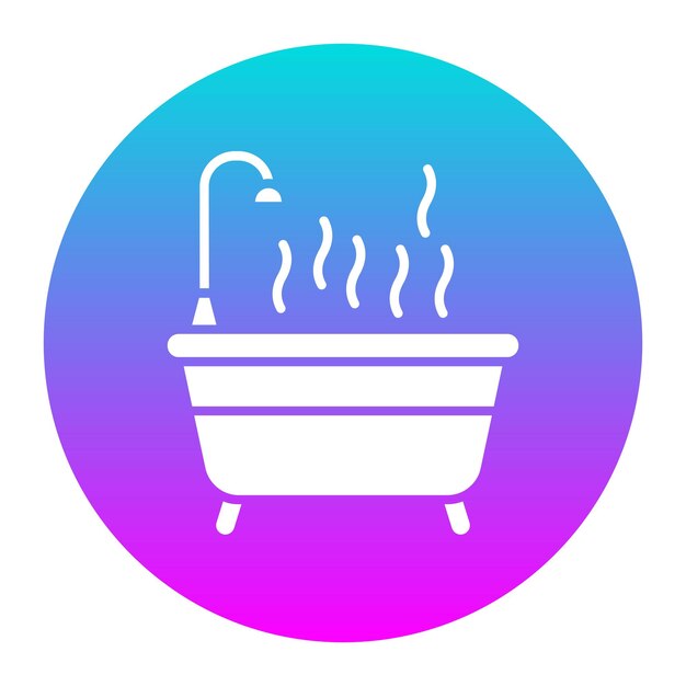 El icono vectorial del baño caliente se puede usar para el conjunto de iconos de comodidad