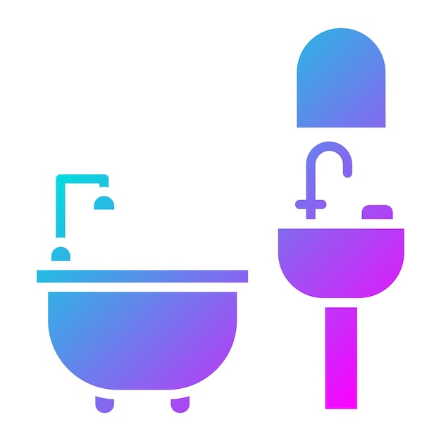 El icono vectorial del baño se puede usar para el conjunto de iconos de mejoras para el hogar
