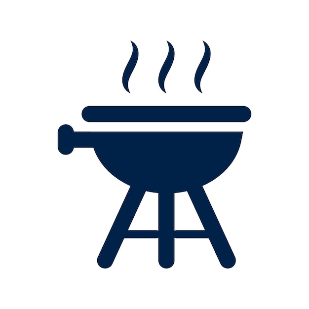 Ícono vectorial de barbacoa de parrilla Ilustración del símbolo de la barbacoa de cocina de barbacoa