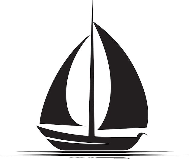 Icono vectorial de barco de forma elegante Elegancia esencial Diseño de logotipo de barco minimalista