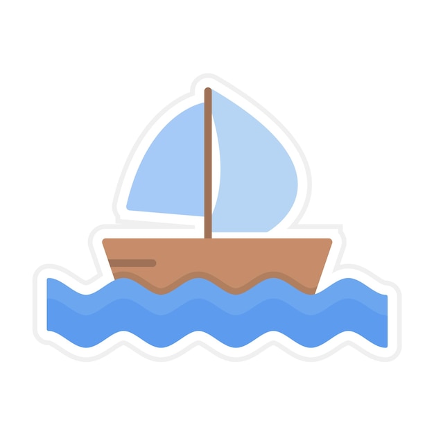 El icono vectorial del barco se puede usar para el iconset de Dubai