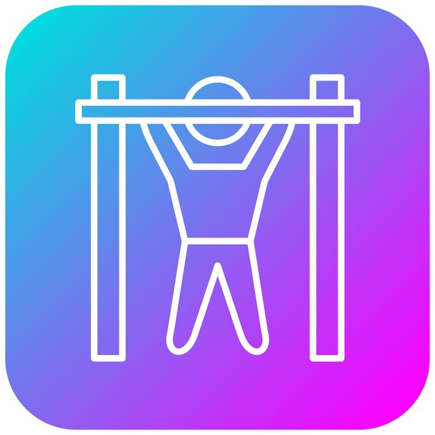 El icono vectorial de la barra de mano del gimnasio se puede usar para el conjunto de iconos deportivos