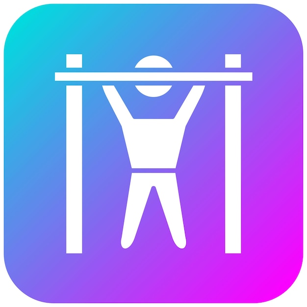 El icono vectorial de la barra de mano del gimnasio se puede usar para el conjunto de iconos deportivos
