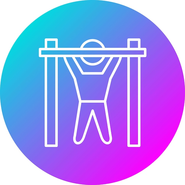 El icono vectorial de la barra de mano del gimnasio se puede usar para el conjunto de iconos deportivos