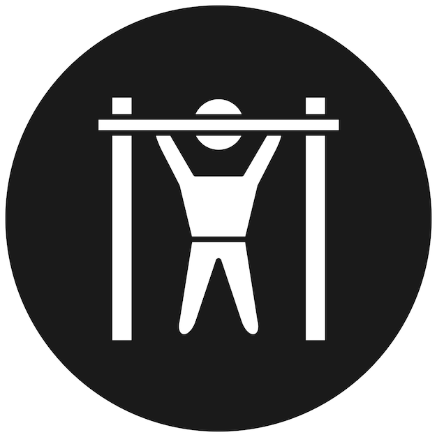 El icono vectorial de la barra de mano del gimnasio se puede usar para el conjunto de iconos deportivos