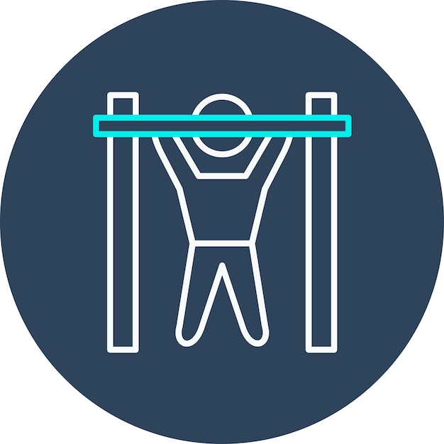 El icono vectorial de la barra de mano del gimnasio se puede usar para el conjunto de iconos deportivos