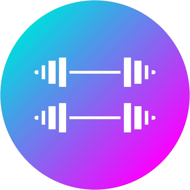 El icono vectorial de la barra se puede usar para el conjunto de iconos de la aplicación de entrenamiento