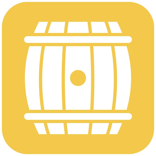 El icono vectorial del barril se puede usar para el conjunto de iconos del Oktoberfest
