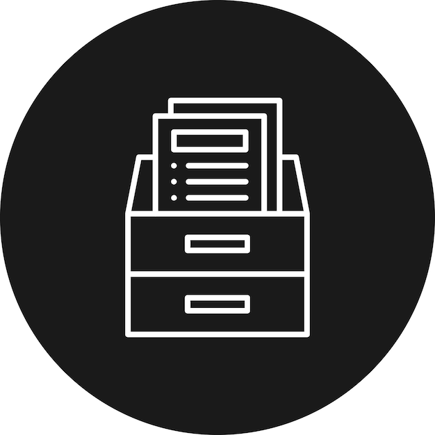 El icono vectorial de la base de datos de la biblioteca se puede utilizar para el conjunto de iconos de la biblioteca