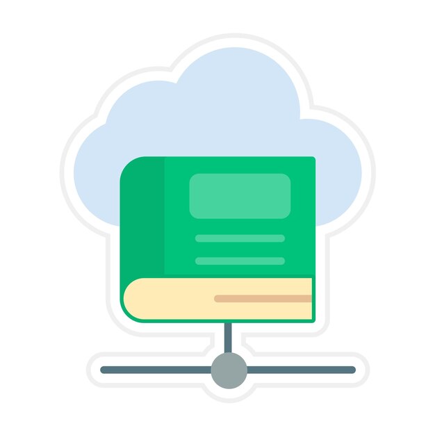 El icono vectorial de la base de datos de estudio se puede utilizar para el conjunto de iconos de aprendizaje