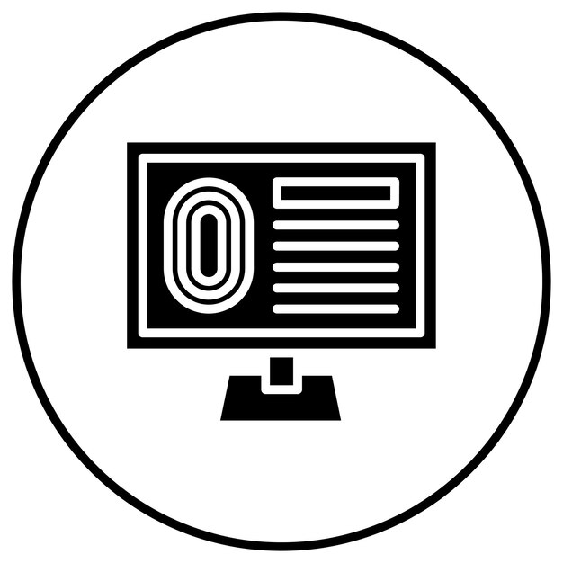 El icono vectorial de la base de datos de huellas dactilares se puede usar para el conjunto de iconos de Crimen y Ley