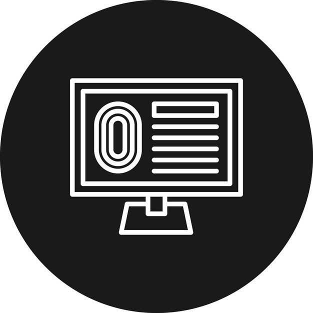 El icono vectorial de la base de datos de huellas dactilares se puede usar para el conjunto de iconos de Crimen y Ley