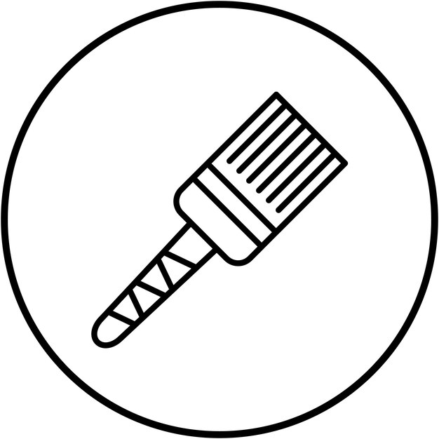 El icono vectorial de Basting Brush se puede usar para el conjunto de iconos del restaurante