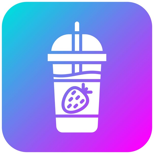 El icono vectorial del batido se puede usar para el conjunto de iconos de bebidas