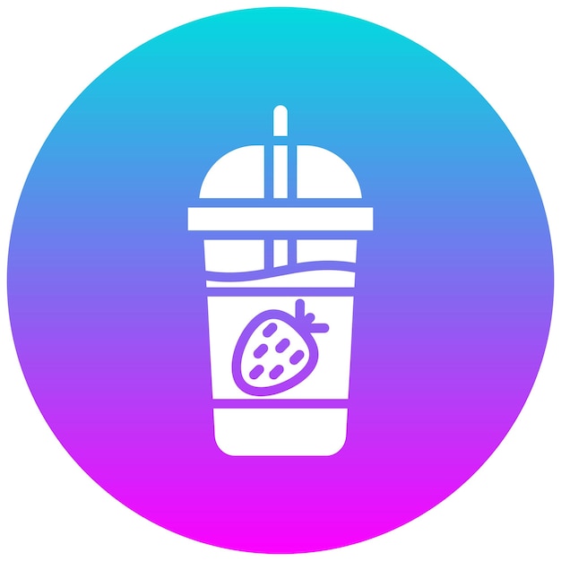 El icono vectorial del batido se puede usar para el conjunto de iconos de bebidas