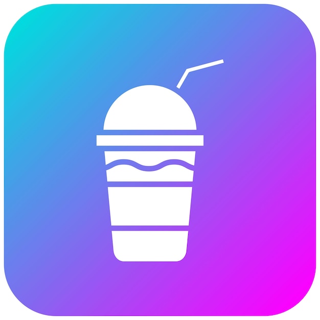 El icono vectorial del batido se puede usar para el conjunto de iconos de la cafetería