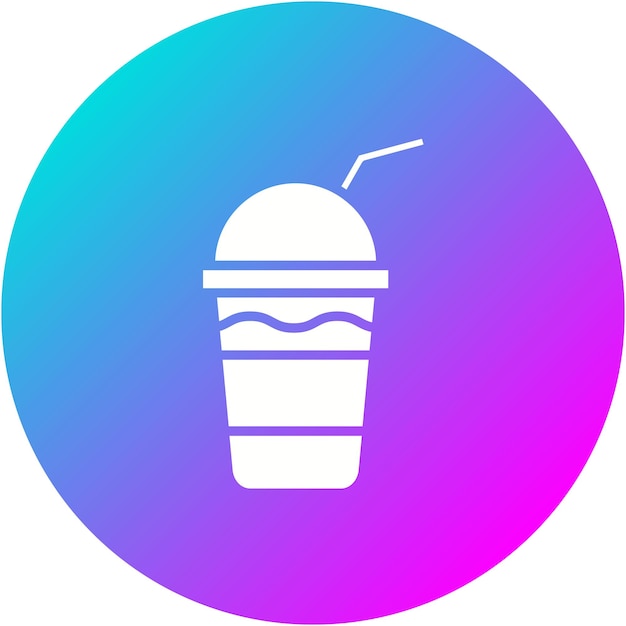 El icono vectorial del batido se puede usar para el conjunto de iconos de la cafetería