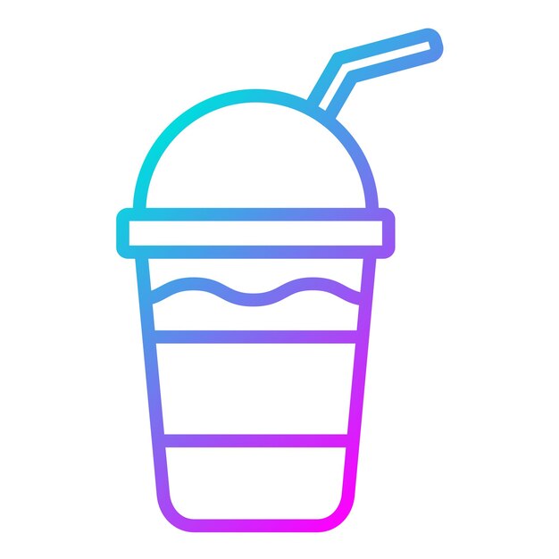 El icono vectorial del batido se puede usar para el conjunto de iconos de la cafetería