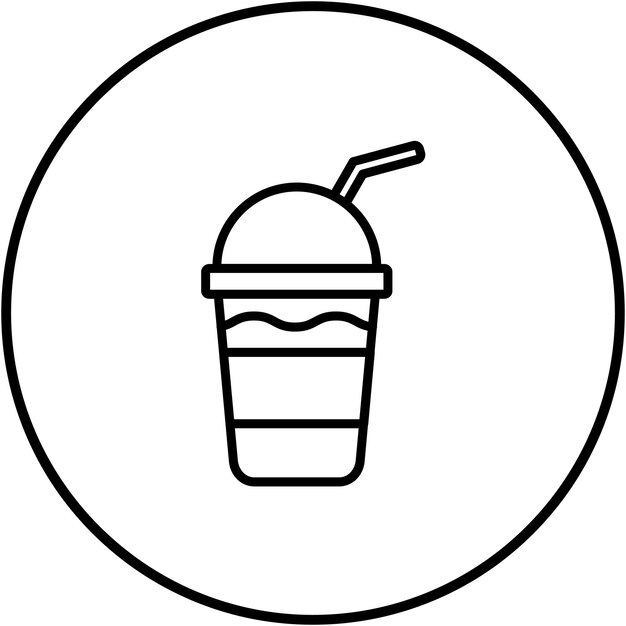 El icono vectorial del batido se puede usar para el conjunto de iconos de la cafetería