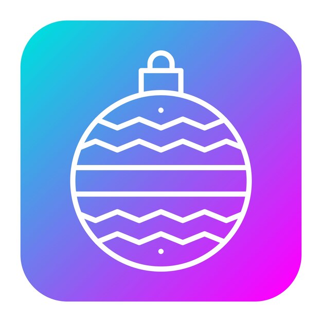 El icono vectorial de Bauble se puede usar para el conjunto de iconos de invierno