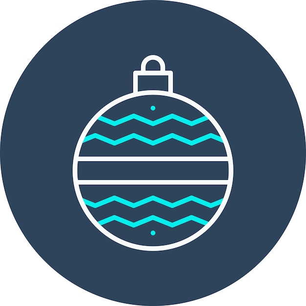 El icono vectorial de Bauble se puede usar para el conjunto de iconos de invierno