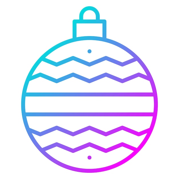 El icono vectorial de Bauble se puede usar para el conjunto de iconos de invierno