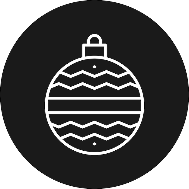 El icono vectorial de Bauble se puede usar para el conjunto de iconos de invierno