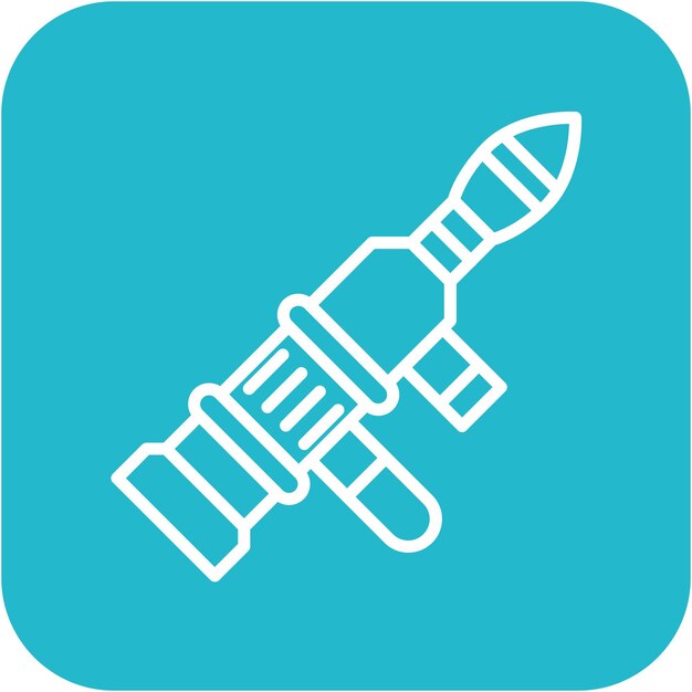 El icono vectorial de Bazooka se puede usar para el conjunto de iconos de disparo