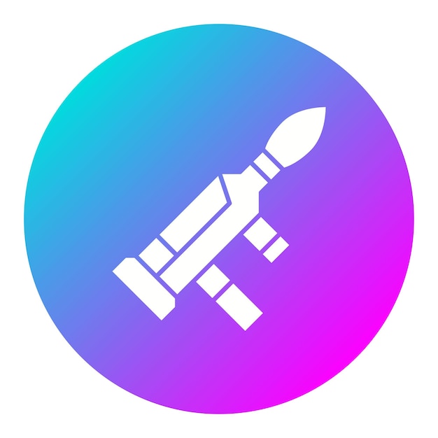 El icono vectorial de Bazooka se puede usar para el conjunto de iconos militares