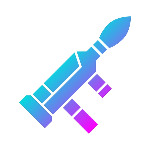 El icono vectorial de Bazooka se puede usar para el conjunto de iconos militares