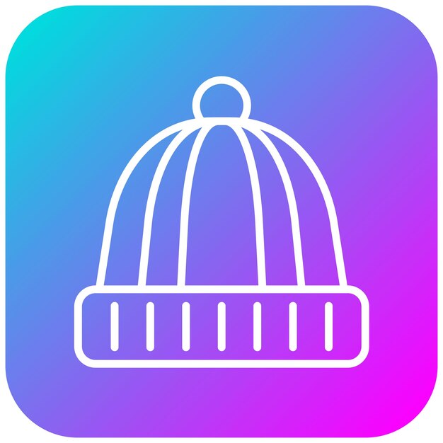 El icono vectorial de Beanie se puede usar para el conjunto de iconos de sin techo