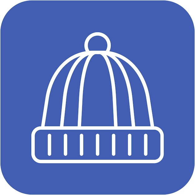 El icono vectorial de Beanie se puede usar para el conjunto de iconos de sin techo