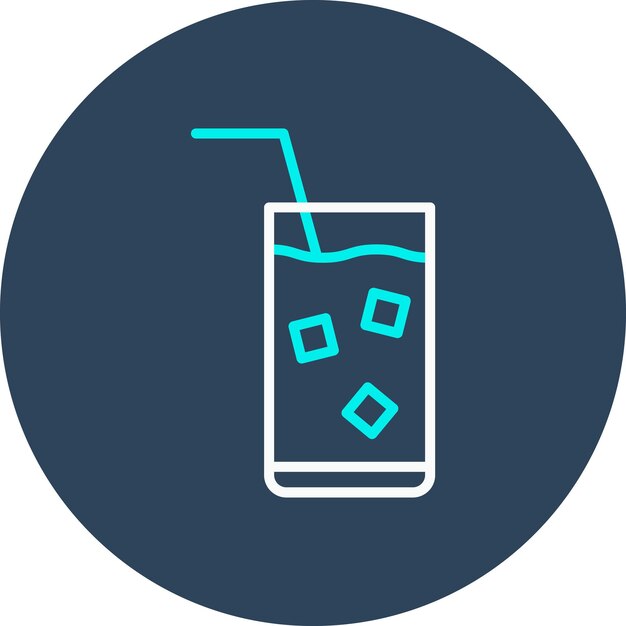 El icono vectorial de la bebida de verano se puede usar para el conjunto de iconos de verano
