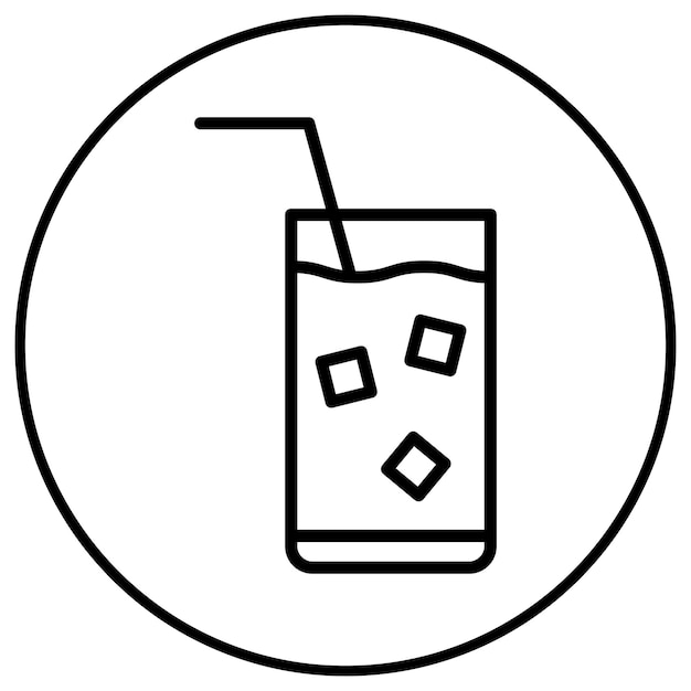 El icono vectorial de la bebida de verano se puede usar para el conjunto de iconos de verano