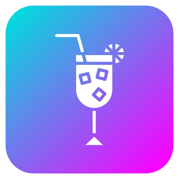 El icono vectorial de bebidas frías se puede usar para el conjunto de iconos de entretenimiento