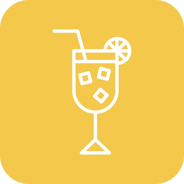 El icono vectorial de bebidas frías se puede usar para el conjunto de iconos de entretenimiento