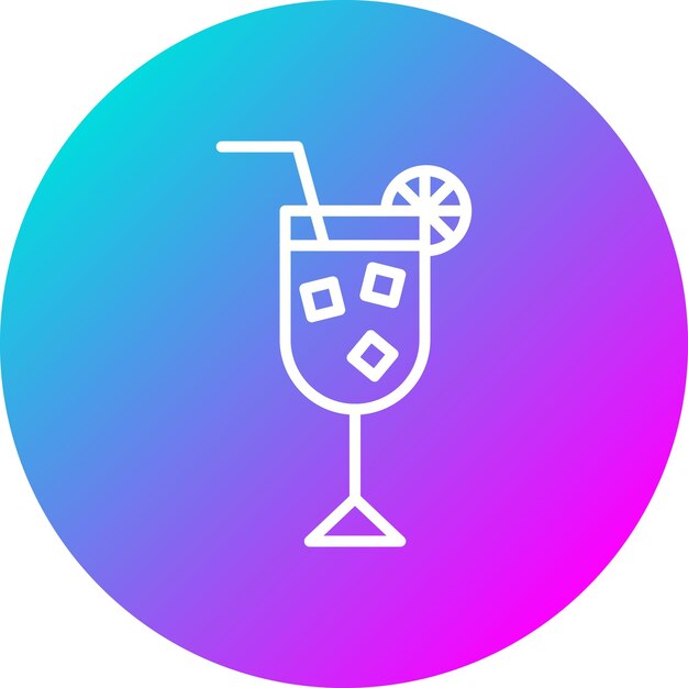 El icono vectorial de bebidas frías se puede usar para el conjunto de iconos de entretenimiento