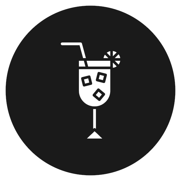 El icono vectorial de bebidas frías se puede usar para el conjunto de iconos de entretenimiento