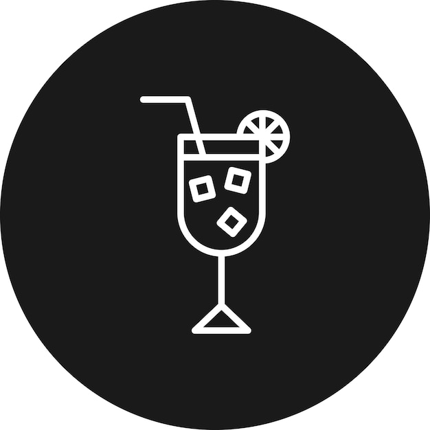 El icono vectorial de bebidas frías se puede usar para el conjunto de iconos de entretenimiento