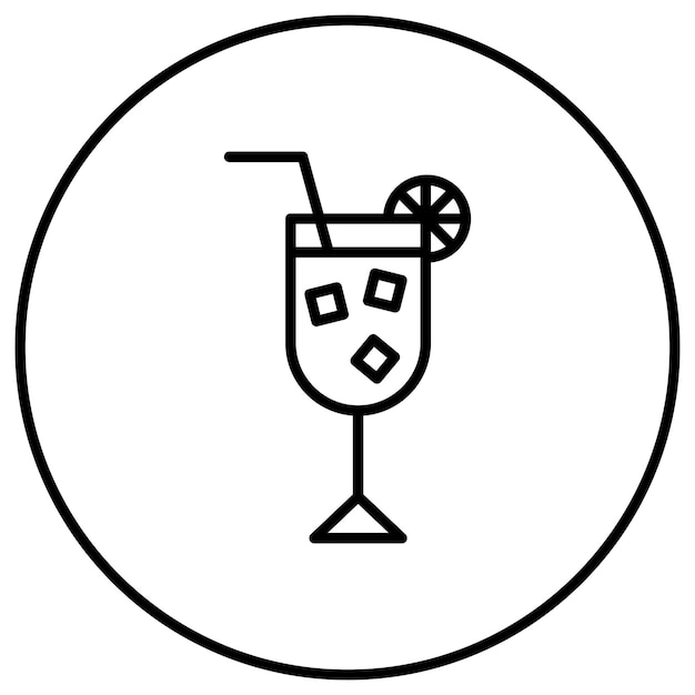 El icono vectorial de bebidas frías se puede usar para el conjunto de iconos de entretenimiento