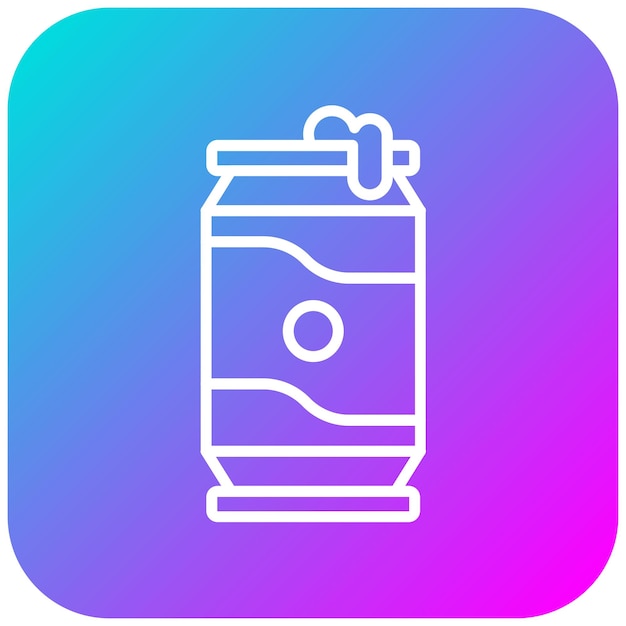 El icono vectorial de Beer Can I se puede usar para el iconset de Oktoberfest