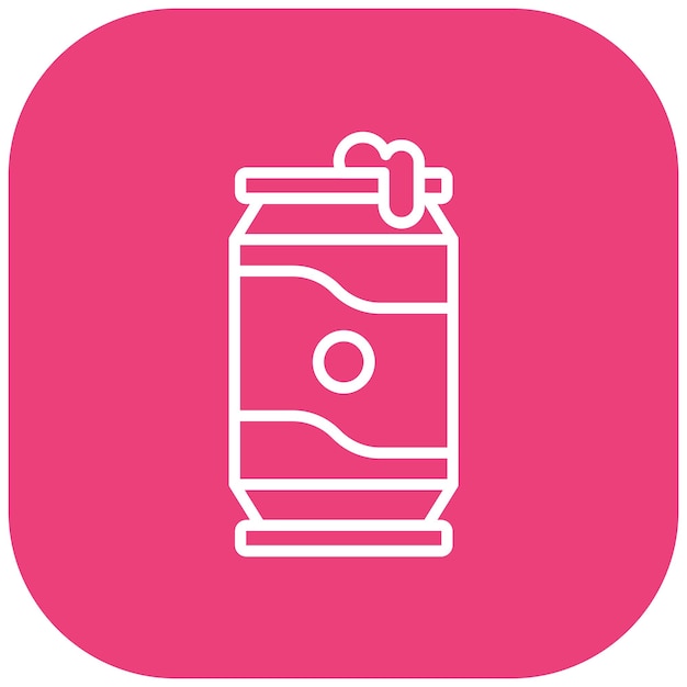 El icono vectorial de Beer Can I se puede usar para el iconset de Oktoberfest