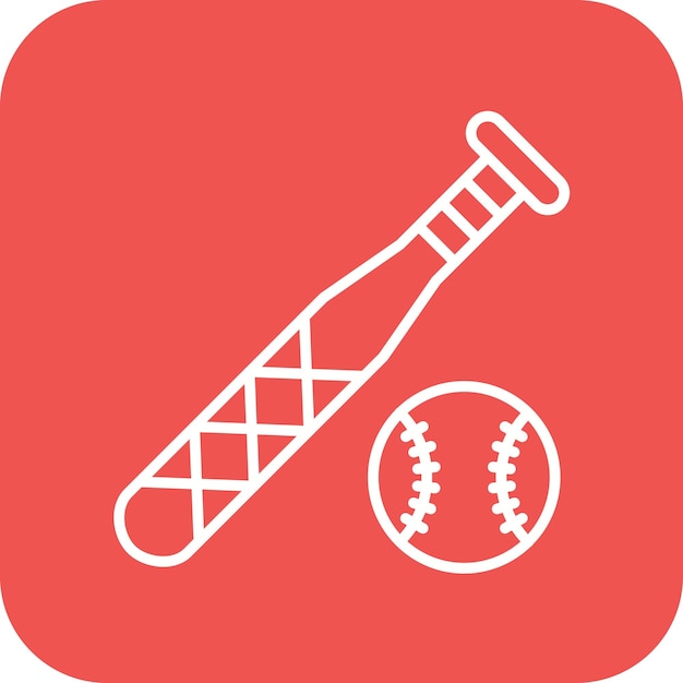 El icono vectorial de béisbol se puede usar para el conjunto de iconos deportivos