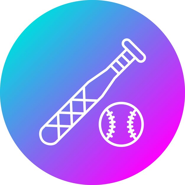 El icono vectorial de béisbol se puede usar para el conjunto de iconos deportivos