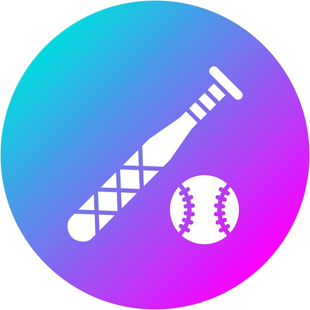 El icono vectorial de béisbol se puede usar para el conjunto de iconos deportivos