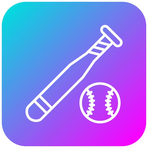 El icono vectorial de béisbol se puede usar para el conjunto de iconos de los Juegos Olímpicos