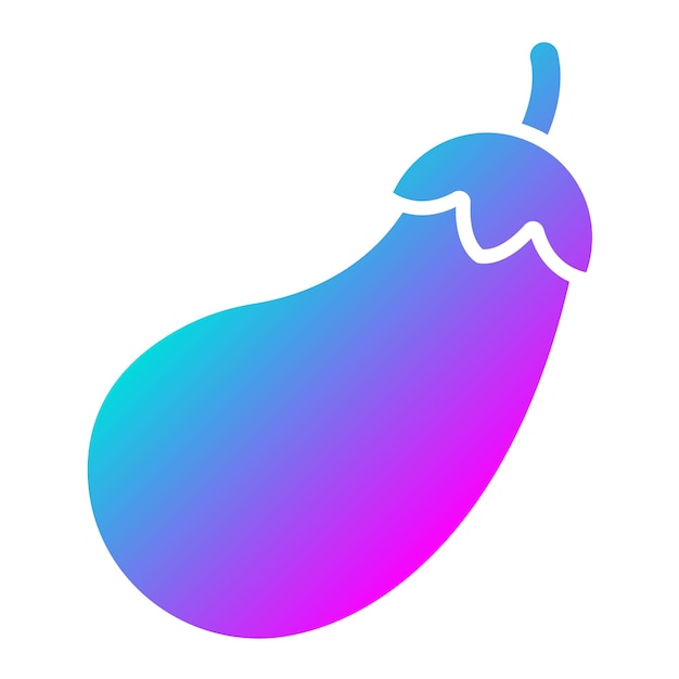 El icono vectorial de la berenjena se puede usar para el conjunto de iconos de otoño